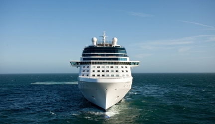 Straight on view of the Celebrity Equinox
