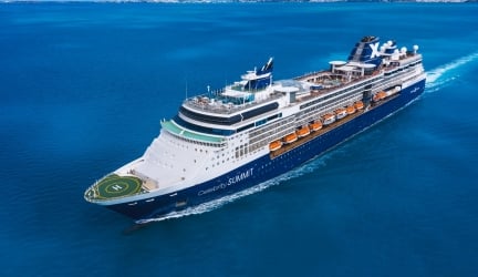 Celebrity Summit sailing away from port