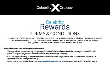 Celebrity Rewards Terms & Conditions