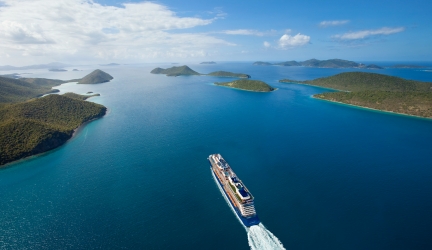 Celebrity Eclipse cruise ship sailing the Tortola Islands