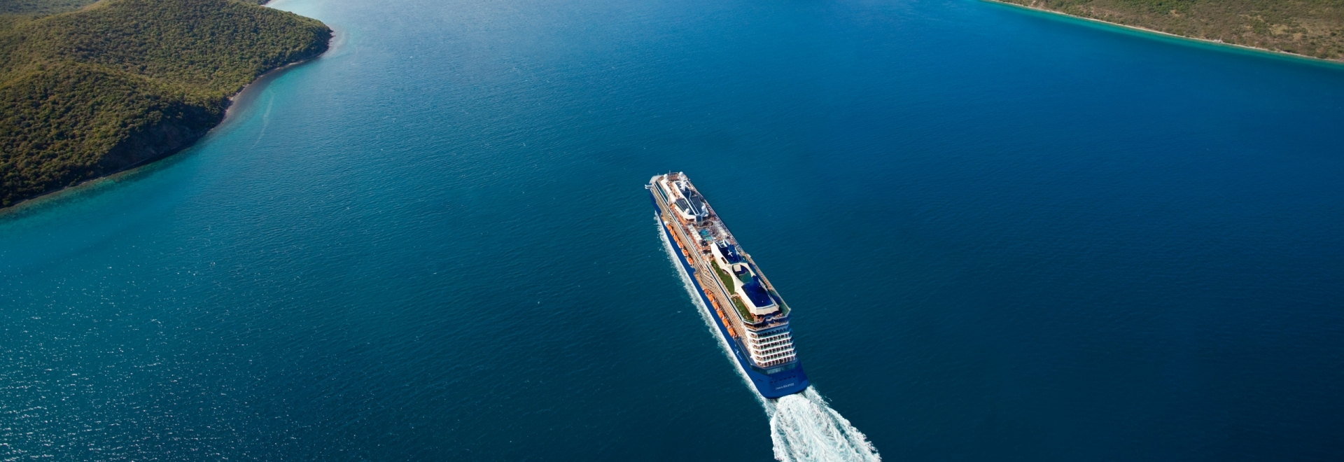Celebrity Eclipse cruise ship sailing the Tortola Islands